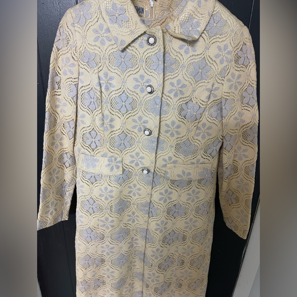 Vintage gorgeous detail Samuel Grossman dress with Jacket union made